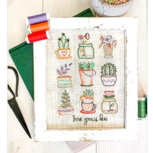 Adornit' Other - ADORNit  'Love Grows Here' Embroidery Pattern Hand Embroidery Cross Stitch It